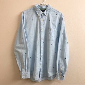 Men’s Tommy Hilfiger Embroidered Stitched Palm Tree All Over Printed Button Up